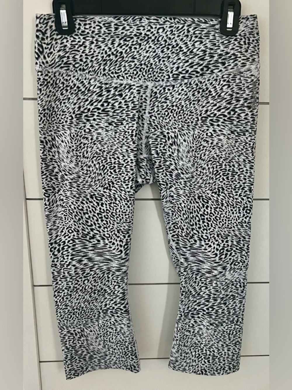 Reebok Black & White Leopard Print Leggings